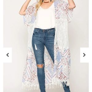 Floral & Lace Patchwork Kimono
